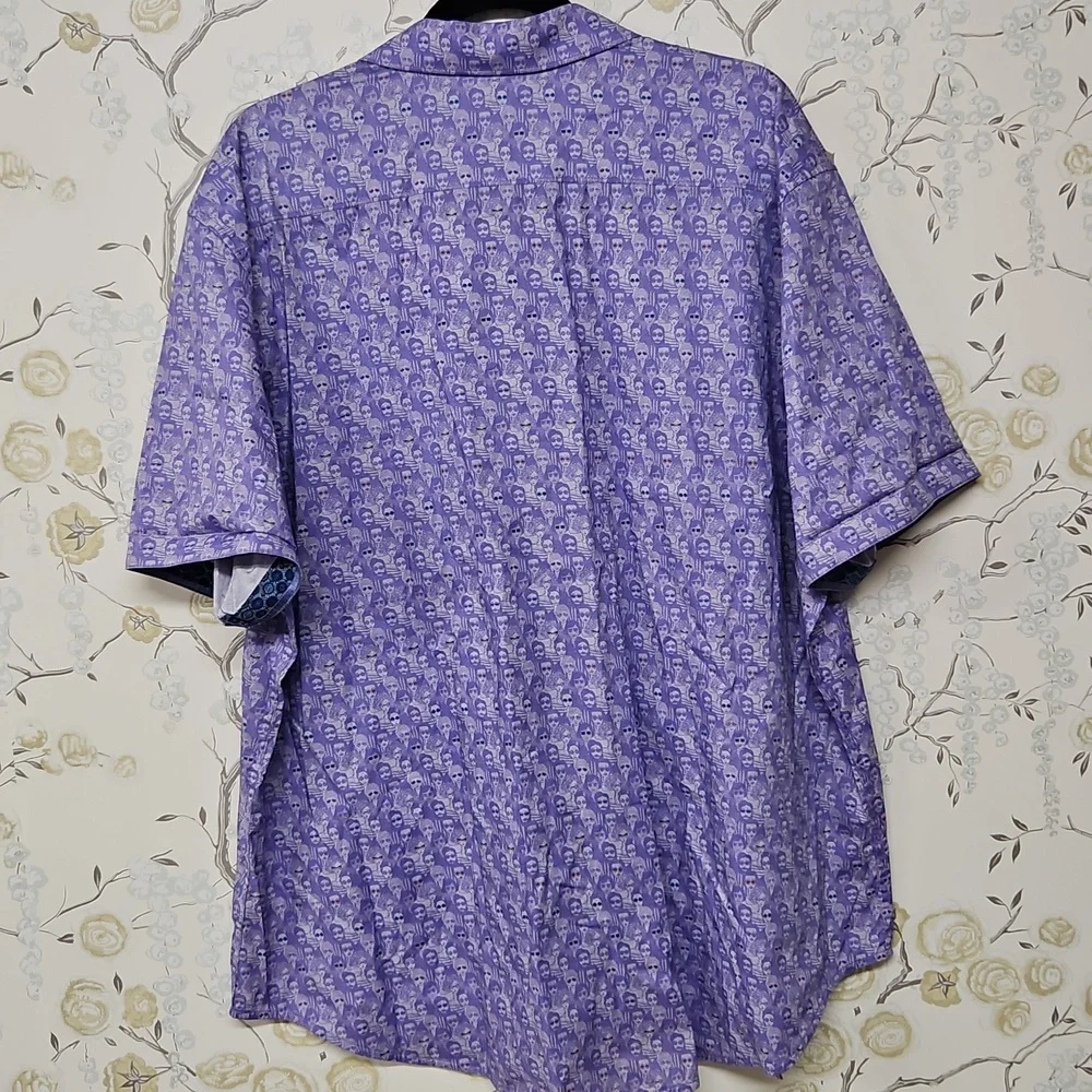 Robert Graham Purple Men's Shirt 4x SUCH AN INTERESTING PRINT! - Picture 6 of 9